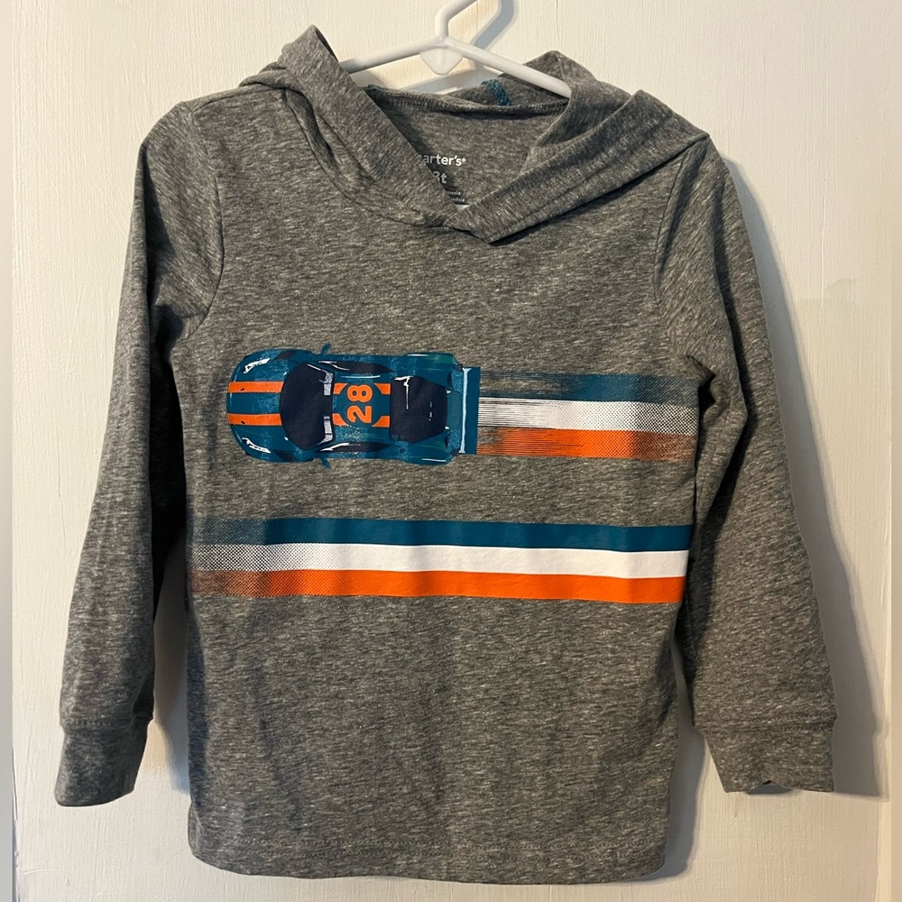 Carters size 3T long sleeved hooded t-shirt